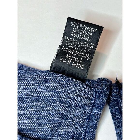 Lildy Lace Sleeve Keyhole Neckline Blue Sweater Small/Medium Casual Lightweight - Picture 8 of 9